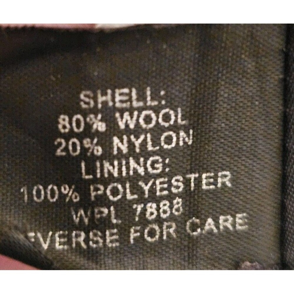 AK Anne Klein Coat Womens L Black Peacoat Wool Blend Double Breasted Lined - Picture 8 of 10